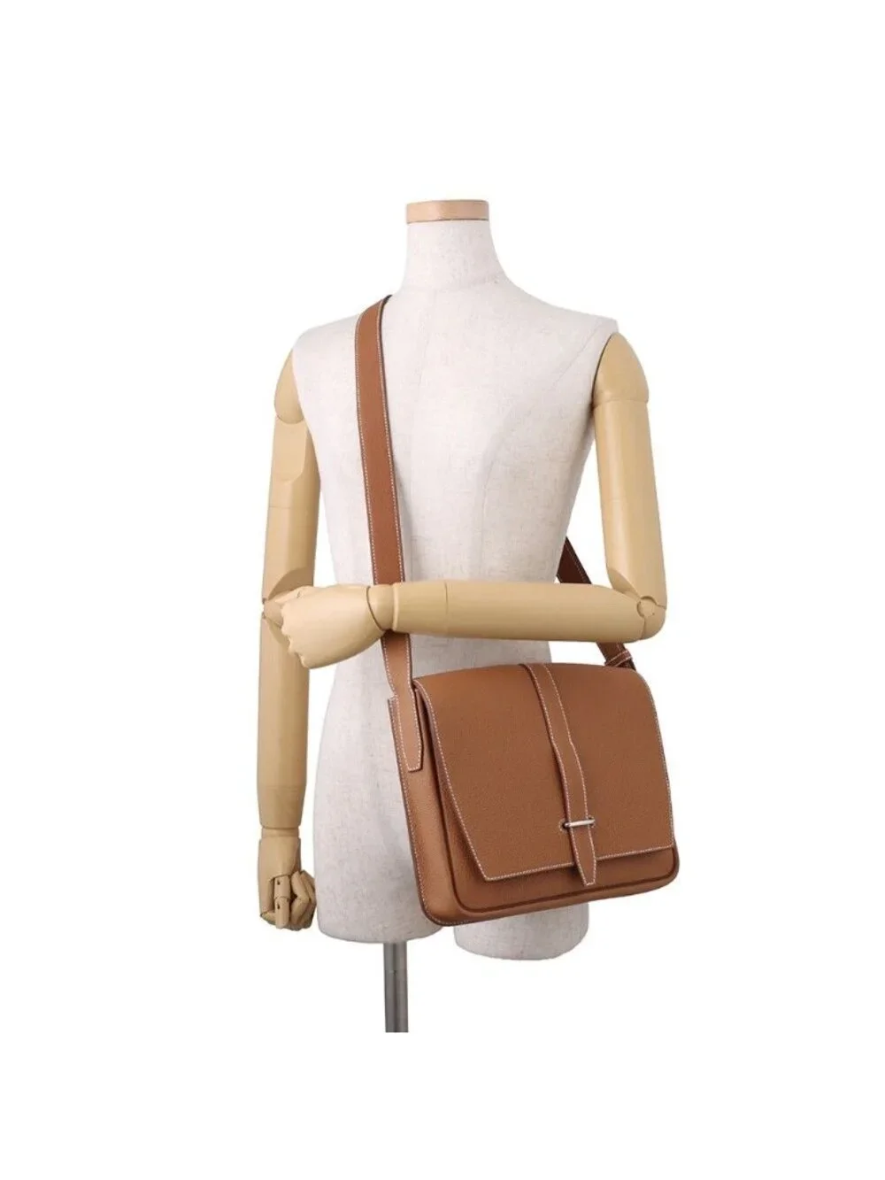 Hermes Shoulder Bag Steve Wright Junior Gold Silver Togo